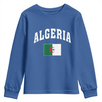 Classic Algeria Varsity Athletic Style Youth Sweatshirt Proud Patriotic Algerian Flag