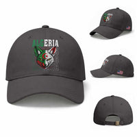 Algerian Fennec Fox Face Algeria National Flag Graphic Baseball Cap Proud North African Desert Animal