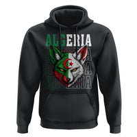 Algerian Fennec Fox Face Algeria National Flag Graphic Hoodie Proud North African Desert Animal
