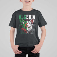 Algerian Fennec Fox Face Algeria National Flag Graphic T Shirt For Kid Proud North African Desert Animal