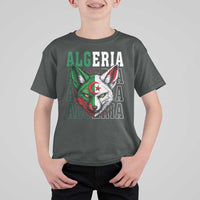 Algerian Fennec Fox Face Algeria National Flag Graphic T Shirt For Kid Proud North African Desert Animal