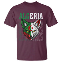 Algerian Fennec Fox Face Algeria National Flag Graphic T Shirt Proud North African Desert Animal
