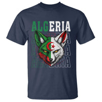Algerian Fennec Fox Face Algeria National Flag Graphic T Shirt Proud North African Desert Animal