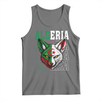 Algerian Fennec Fox Face Algeria National Flag Graphic Tank Top Proud North African Desert Animal