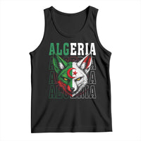 Algerian Fennec Fox Face Algeria National Flag Graphic Tank Top Proud North African Desert Animal