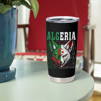 Algerian Fennec Fox Face Algeria National Flag Graphic Tumbler Cup Proud North African Desert Animal