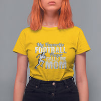 Football Mom T Shirt For Women My Favorite Football Player Calls Me Mom - Wonder Print Shop