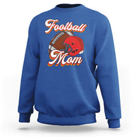 Football Mom Sweatshirt Women Game Day Sunday Funday Rugby Helmet - Wonder Print Shop