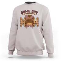 Football Mom Sweatshirt Women Game Day Sunday Funday Rugby Messy Bun - Wonder Print Shop