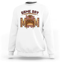 Football Mom Sweatshirt Women Game Day Sunday Funday Rugby Messy Bun - Wonder Print Shop