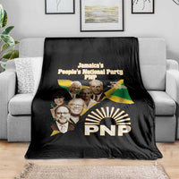 Jamaica People's National Party PNP Supporter Throw Blanket Patriotic Political Leaders Tribute Jamaican Flag - Wonder Print Shop