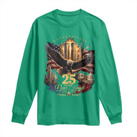 Patriotic American Eagle 9 11 Memorial 25th Anniversary Long Sleeve Shirt 25 Years 2021 2026 Never Forget