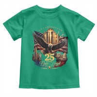 Patriotic American Eagle 9 11 Memorial 25th Anniversary Toddler T Shirt 25 Years 2021 2026 Never Forget