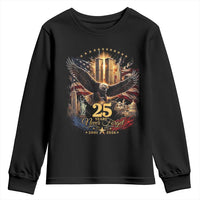 Patriotic American Eagle 9 11 Memorial 25th Anniversary Youth Sweatshirt 25 Years 2021 2026 Never Forget