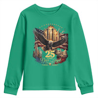 Patriotic American Eagle 9 11 Memorial 25th Anniversary Youth Sweatshirt 25 Years 2021 2026 Never Forget