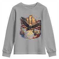 Patriotic American Eagle 9 11 Memorial 25th Anniversary Youth Sweatshirt 25 Years 2021 2026 Never Forget