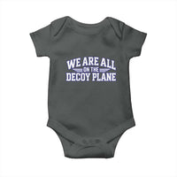 We Are All On The Decoy Plane Theories Aviator Wings Blue Baby Onesie Funny Satirical Meme Conspiracy Commentary
