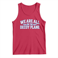 We Are All On The Decoy Plane Theories Aviator Wings Blue Tank Top Funny Satirical Meme Conspiracy Commentary