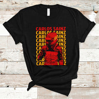 Carlos Sainz 55 T Shirt F1 Racing Singapore GP 2023 Spanish Racing Driver - Wonder Print Shop