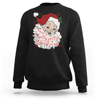 Vintage Christmas Santa Claus Face Xmas Funny Old Fashioned Sweatshirt - Wonder Print Shop