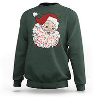 Vintage Christmas Santa Claus Face Xmas Funny Old Fashioned Sweatshirt - Wonder Print Shop