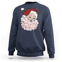 Vintage Christmas Santa Claus Face Xmas Funny Old Fashioned Sweatshirt - Wonder Print Shop
