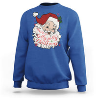 Vintage Christmas Santa Claus Face Xmas Funny Old Fashioned Sweatshirt - Wonder Print Shop