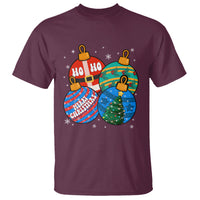 Retro Groovy Merry Christmas Ornament Ho Ho Ho T Shirt - Wonder Print Shop