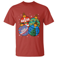 Retro Groovy Merry Christmas Ornament Ho Ho Ho T Shirt - Wonder Print Shop