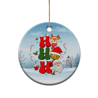 Santa Christmas Ceramic Ornament Ho Ho Ho Tis The Season - Wonder Print Shop