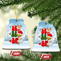 Santa Christmas Ceramic Ornament Ho Ho Ho Tis The Season - Wonder Print Shop