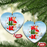 Santa Christmas Ceramic Ornament Ho Ho Ho Tis The Season - Wonder Print Shop