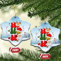 Santa Christmas Ceramic Ornament Ho Ho Ho Tis The Season - Wonder Print Shop