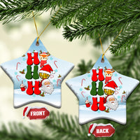 Santa Christmas Ceramic Ornament Ho Ho Ho Tis The Season - Wonder Print Shop