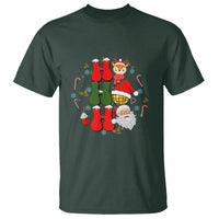 Retro Groovy Christmas Ho Ho Ho Reindeer Disco Ball Santa Xmas T Shirt - Wonder Print Shop