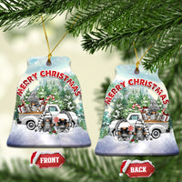 Gnome Christmas Ceramic Ornament Merry Christmas Pickup Truck Gnomies - Wonder Print Shop