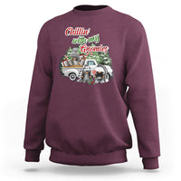 Gnome Christmas Sweatshirt Chillin With My Gnomies Xmas Truck - Wonder Print Shop