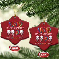ADHD Awareness Christmas Ornament It's Not A Disability It's A Different Ability - Wonder Print Shop