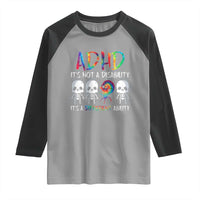 ADHD Awareness Raglan Shirt It's Not A Disability It's A Different Ability