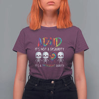 ADHD Awareness T Shirt For Women It's Not A Disability It's A Different Ability - Wonder Print Shop