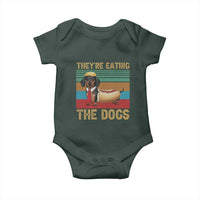 Funny Hot Dog Lover Baby Onesie They're Eating The Dogs Dachshund