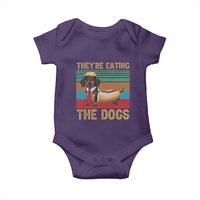Funny Hot Dog Lover Baby Onesie They're Eating The Dogs Dachshund