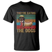 Funny Hot Dog Lover T Shirt They're Eating The Dogs Dachshund - Wonder Print Shop