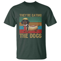 Funny Hot Dog Lover T Shirt They're Eating The Dogs Dachshund - Wonder Print Shop