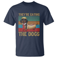 Funny Hot Dog Lover T Shirt They're Eating The Dogs Dachshund - Wonder Print Shop