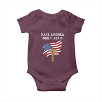 Christian Faith Baby Onesie Make America Godly Again American Flag