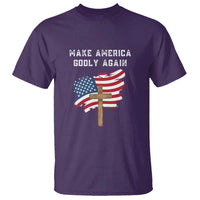 Christian Faith T Shirt Make America Godly Again American Flag - Wonder Print Shop