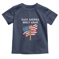 Christian Faith Toddler T Shirt Make America Godly Again American Flag