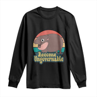 Funny Baby Hippo Moo Deng Long Sleeve Shirt Become Ungovernable Retro