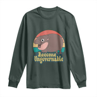 Funny Baby Hippo Moo Deng Long Sleeve Shirt Become Ungovernable Retro